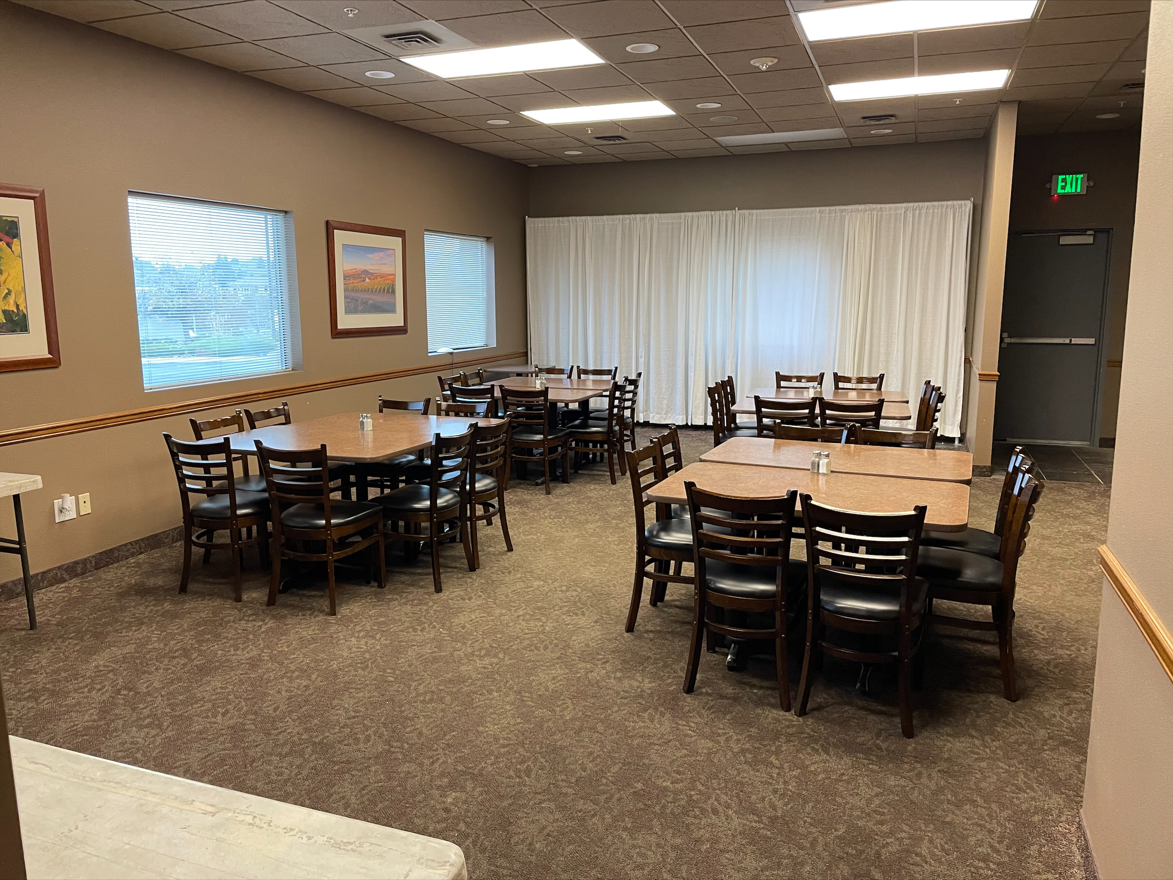 The Amon Creek Room at CG Public House set for a private event, photo 2